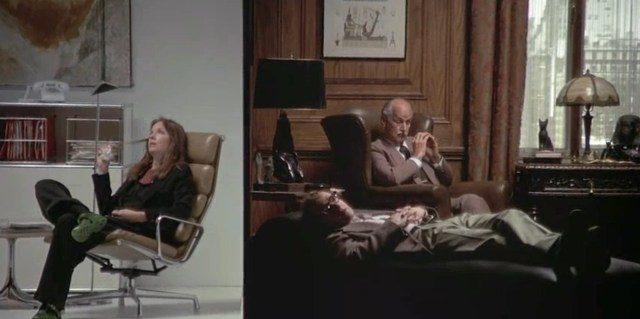 1977 annie hall woody allen diane keaton split screen psychatrist office