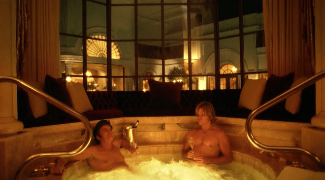 behind the candelabra