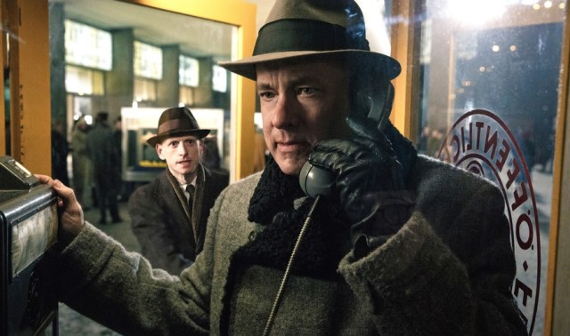 bridge of spies tom hanks steven spielberg cold war he's on the phone to someone maybe his agent